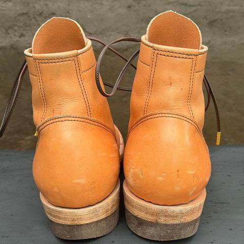 View photo of M.F. Boot Co Service Boot in Sepici Tumbled Waxed Natural Veg Tan