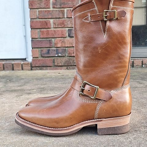 Willie's Handmade Boots Engineer in Maryam Natural Horsebutt