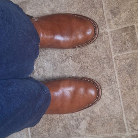 Willie's Handmade Boots Engineer in Maryam Natural Horsebutt