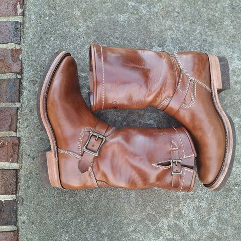 Willie's Handmade Boots Engineer in Maryam Natural Horsebutt