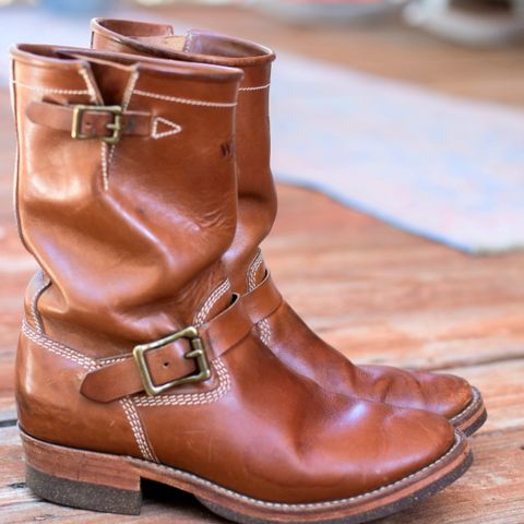 Willie's Handmade Boots Engineer in Maryam Natural Horsebutt