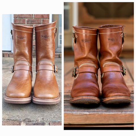 Willie's Handmade Boots Engineer in Maryam Natural Horsebutt