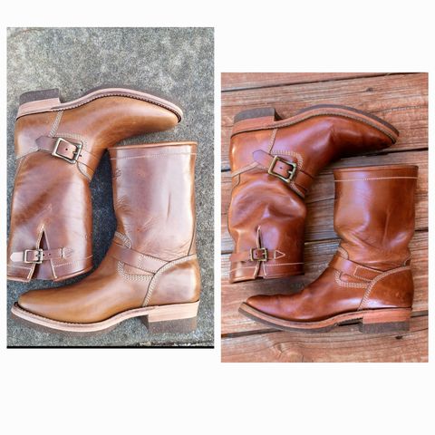 Willie's Handmade Boots Engineer in Maryam Natural Horsebutt