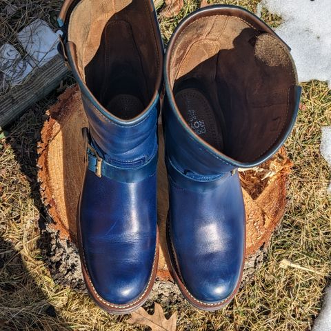 View photo of Motor Engineer Boots in Horween Natural Chromexcel