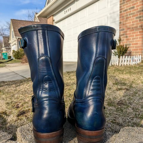 View photo of Motor Engineer Boots in Horween Natural Chromexcel