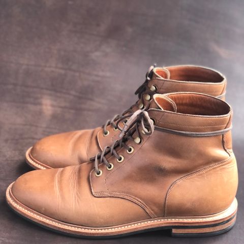 View photo of Grant Stone Diesel Boot in Horween Dune Chromexcel