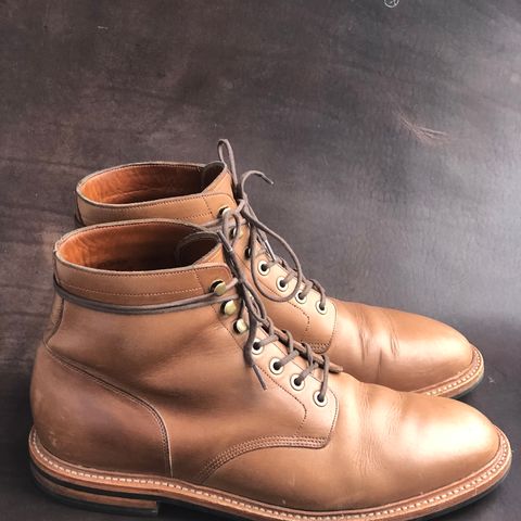 View photo of Grant Stone Diesel Boot in Horween Dune Chromexcel