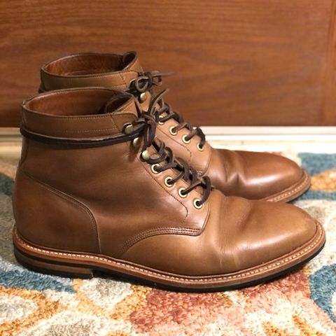 View photo of Grant Stone Diesel Boot in Horween Dune Chromexcel