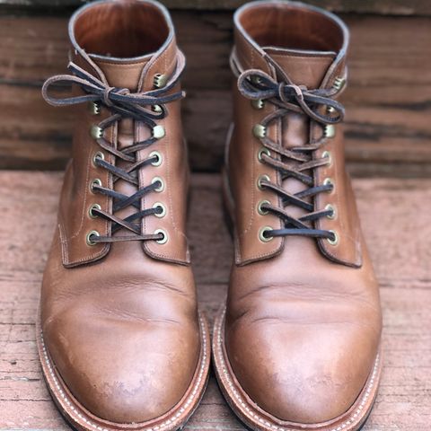 View photo of Grant Stone Diesel Boot in Horween Dune Chromexcel