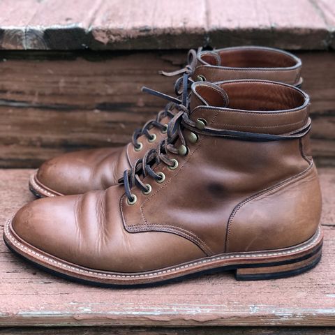 View photo of Grant Stone Diesel Boot in Horween Dune Chromexcel