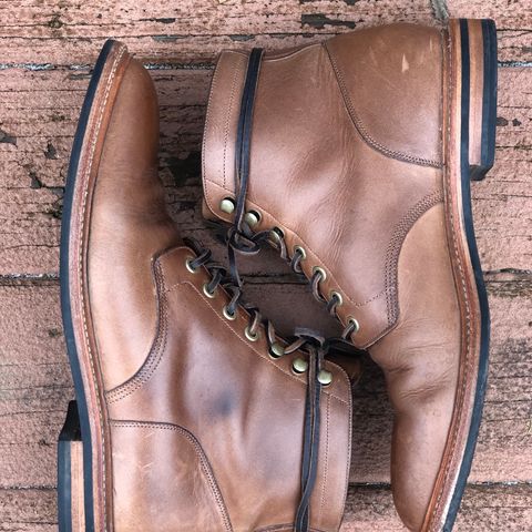 View photo of Grant Stone Diesel Boot in Horween Dune Chromexcel