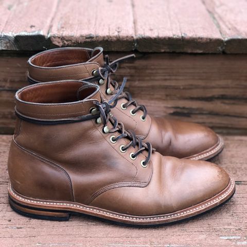 View photo of Grant Stone Diesel Boot in Horween Dune Chromexcel