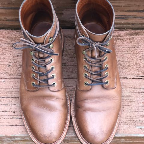 View photo of Grant Stone Diesel Boot in Horween Dune Chromexcel