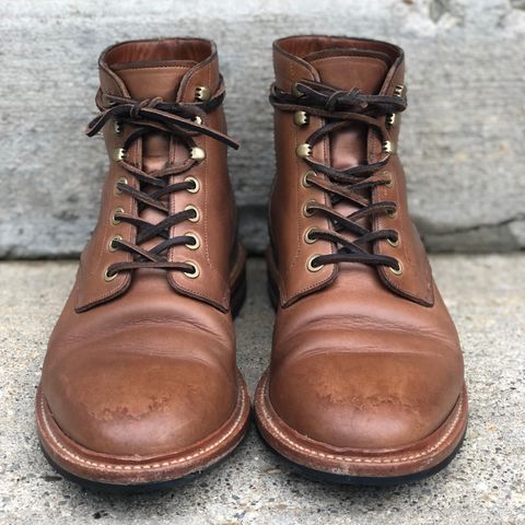 View photo of Grant Stone Diesel Boot in Horween Dune Chromexcel