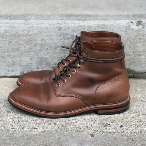 View photo of Grant Stone Diesel Boot in Horween Dune Chromexcel