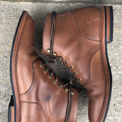 View photo of Grant Stone Diesel Boot in Horween Dune Chromexcel