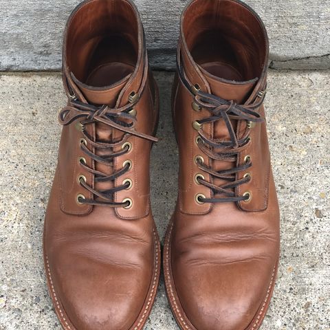 View photo of Grant Stone Diesel Boot in Horween Dune Chromexcel