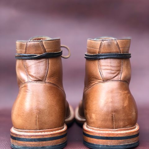 View photo of Grant Stone Diesel Boot in Horween Dune Chromexcel