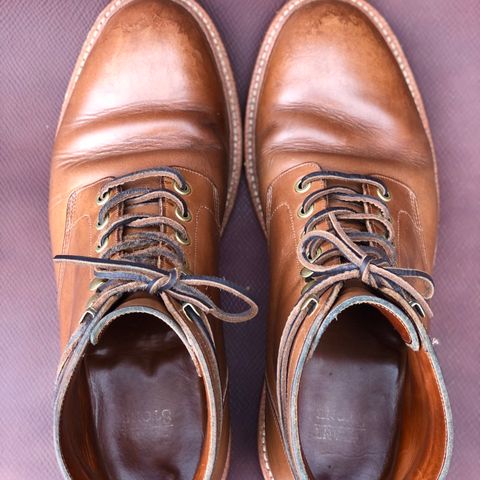 View photo of Grant Stone Diesel Boot in Horween Dune Chromexcel