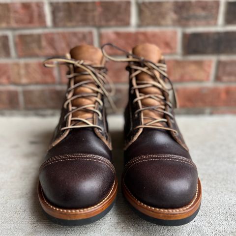 View photo of Truman Cap Toe Boot in Horween Java Waxed Flesh