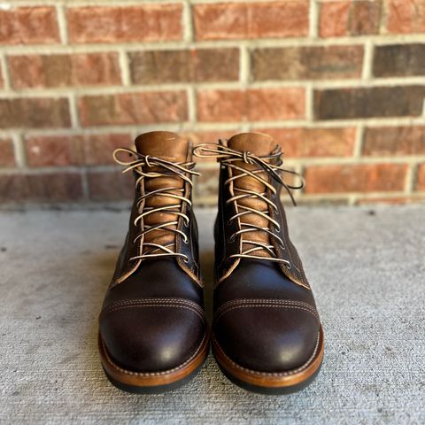 View photo of Truman Cap Toe Boot in Horween Java Waxed Flesh