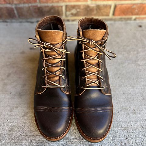 View photo of Truman Cap Toe Boot in Horween Java Waxed Flesh