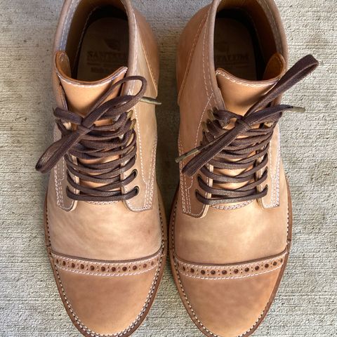 Santalum Milestone Service Boot in Conceria Cloe Crust Shell Cordovan