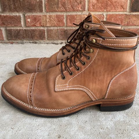 Santalum Milestone Service Boot in Conceria Cloe Crust Shell Cordovan