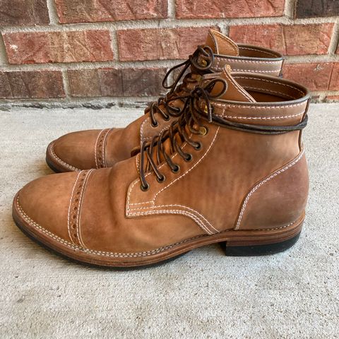 Santalum Milestone Service Boot in Conceria Cloe Crust Shell Cordovan
