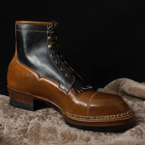 Midas Vanquish Blucher Boot in Rocado Whisky Shell Cordovan