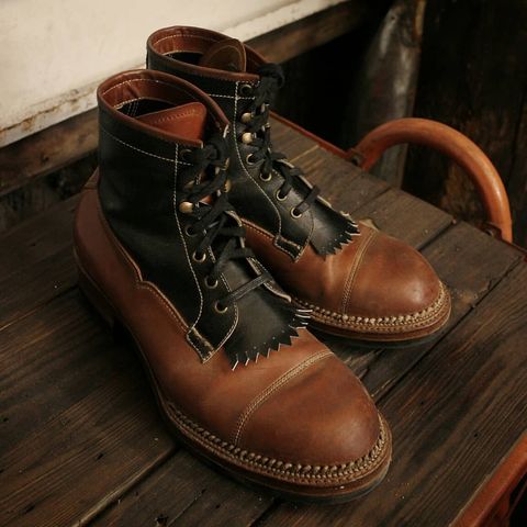 Midas Vanquish Blucher Boot in Rocado Whisky Shell Cordovan