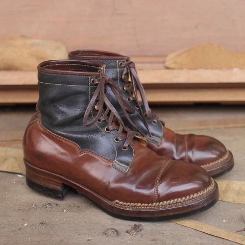 Midas Vanquish Blucher Boot in Rocado Whisky Shell Cordovan