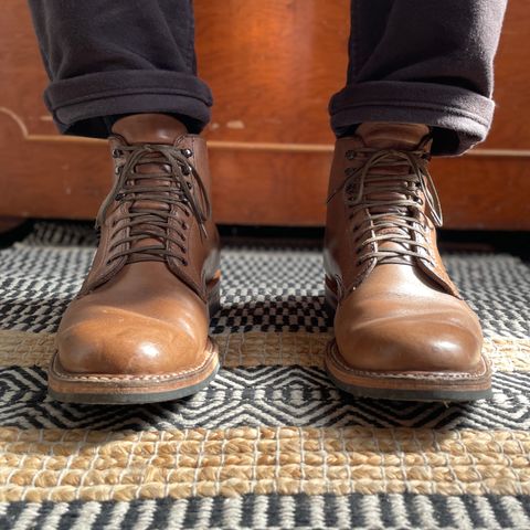 View photo of White's Stevens (Plain Toe) in Horween Natural Chromexcel