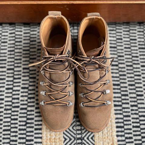 View photo of Viberg Hiker in Horween Natural Chromexcel Roughout