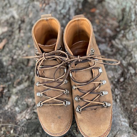 View photo of Viberg Hiker in Horween Natural Chromexcel Roughout