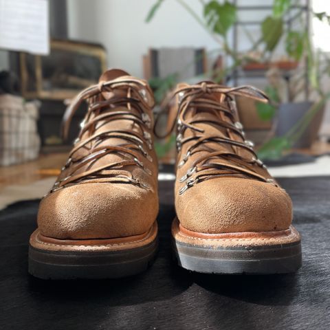 View photo of Viberg Hiker in Horween Natural Chromexcel Roughout