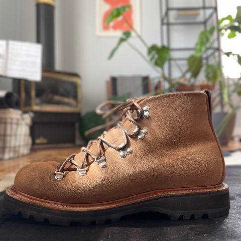 View photo of Viberg Hiker in Horween Natural Chromexcel Roughout