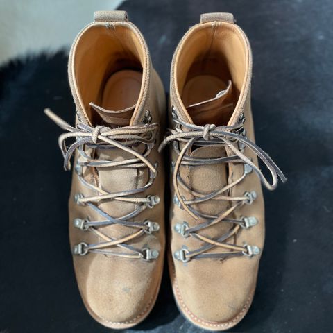 View photo of Viberg Hiker in Horween Natural Chromexcel Roughout