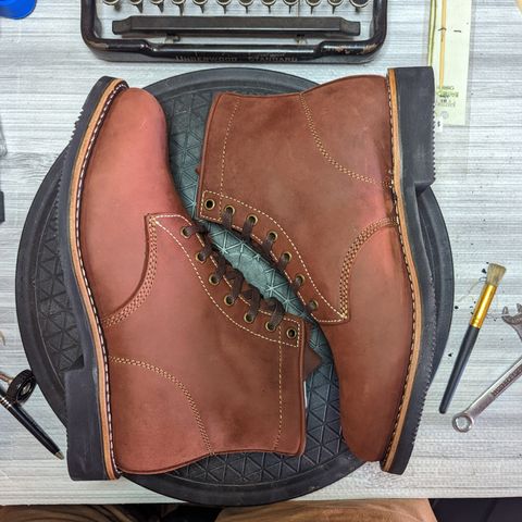 Golden Fox Overlord 6" Service Boots III in Burgundy Oiled Full Grain