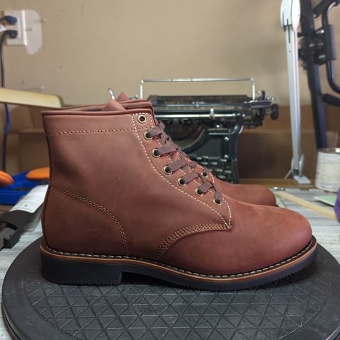 Golden Fox Overlord 6" Service Boots III in Burgundy Oiled Full Grain