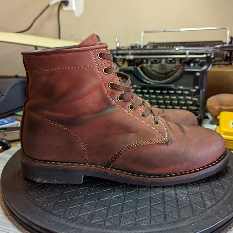 Golden Fox Overlord 6" Service Boots III in Burgundy Oiled Full Grain