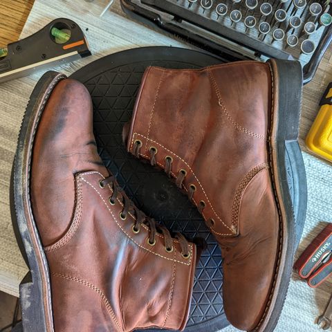 Golden Fox Overlord 6" Service Boots III in Burgundy Oiled Full Grain