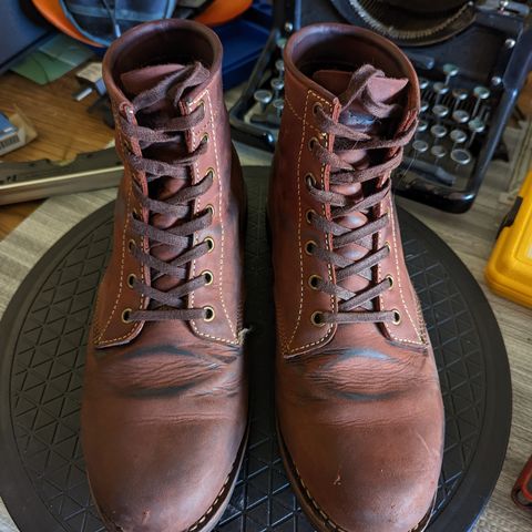 Golden Fox Overlord 6" Service Boots III in Burgundy Oiled Full Grain