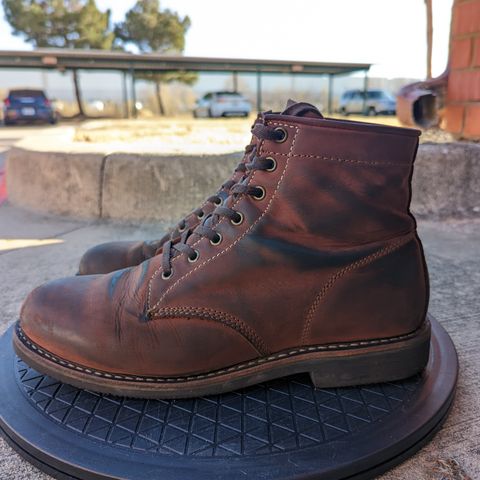 Golden Fox Overlord 6" Service Boots III in Burgundy Oiled Full Grain