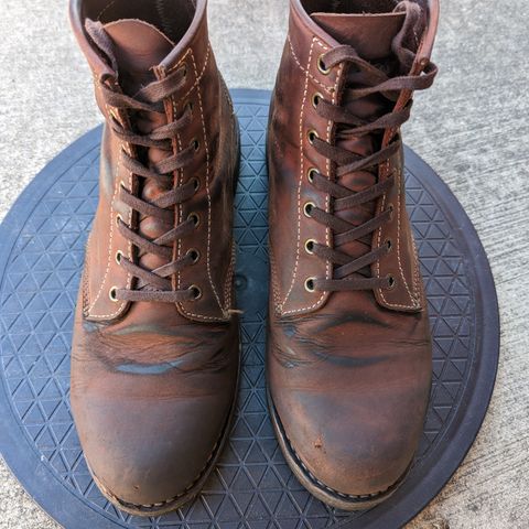 Golden Fox Overlord 6" Service Boots III in Burgundy Oiled Full Grain