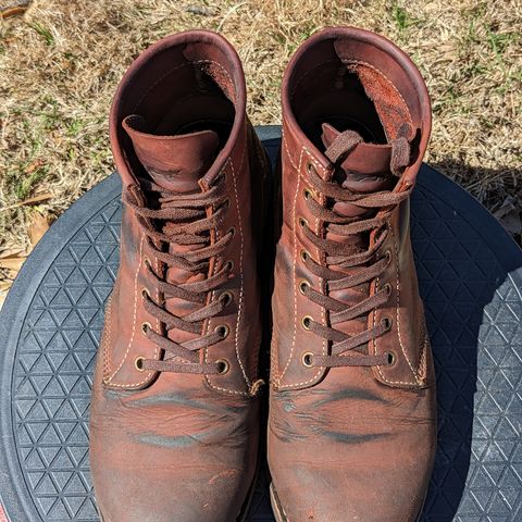 Golden Fox Overlord 6" Service Boots III in Burgundy Oiled Full Grain