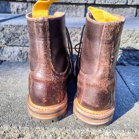 Tricker's Burford Plain Derby Boot in Horween Java Waxed Flesh