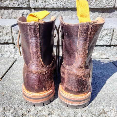 Tricker's Burford Plain Derby Boot in Horween Java Waxed Flesh