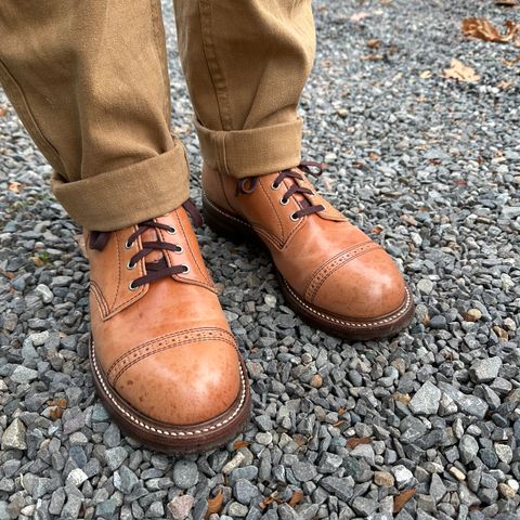 John Lofgren Combat Boots in Shinki Natural Shell Cordovan