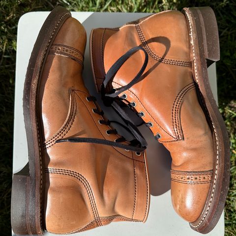 John Lofgren Combat Boots in Shinki Natural Shell Cordovan